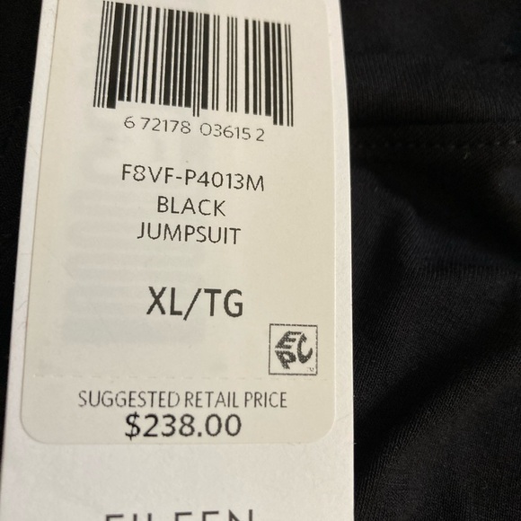 NWT Eileen Fisher black jersey jumpsuit - Picture 6 of 6